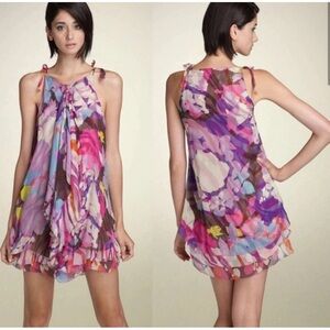 Diane von Fürstenberg Silk Floral Mini Dress – Size 2